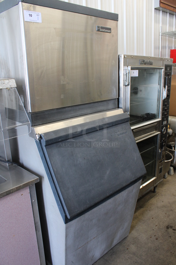 Scotsman Model CME506WS-1F Stainless Steel Commercial Water Cooled Ice Head on Bin. 115 Volts, 1 Phase. 30x34x72 - Image 1 of 6