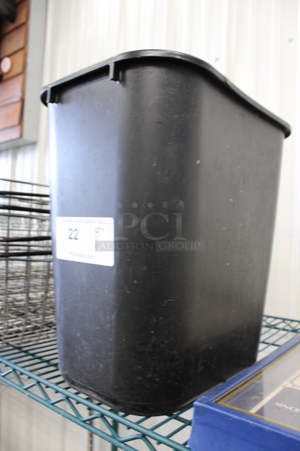 Black Poly Trash Can. 10x15x15 - Image 2 of 3