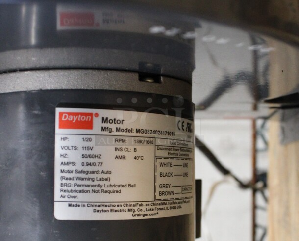 Dayton Model MG0824024171010 Metal Commercial Motor on Plywood Board. 115 Volts, 1 Phase. 12x6x9. Board: 14x21x0.5 - Image 4 of 4