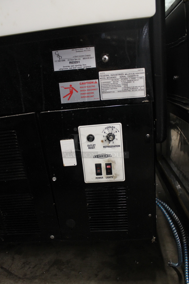 Federal Industries MCG854DC Metal Commercial Floor Style Deli Display Case Merchandiser. 120 Volts, 1 Phase. Cannot Test - Unit Was Previously Hardwired - Image 11 of 12