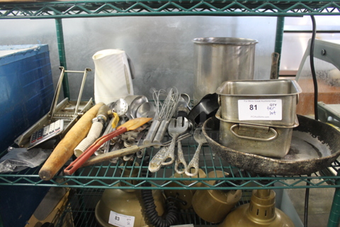 ALL ONE MONEY! Tier Lot of Various Items Including Utensils and Metal Bins!