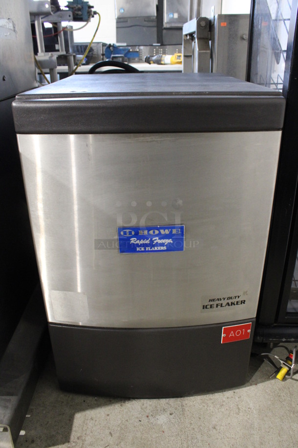 Howe Stainless Steel Commercial Heavy Duty Ice Flaker Ice Machine. 208-230 Volts, 1 Phase. 21x28x30.5