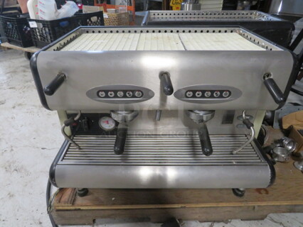One La San Marco 85E 2 Group Espresso Machine. 220 Volt. 25X22X19