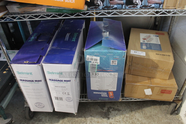 ALL ONE MONEY! Tier Lot of Various BRAND NEW SCRATCH AND DENT! Items Including 2 Belmint Massage Mats, 10" Nonstick Frying Pan and Can Organizer - Image 1 of 4