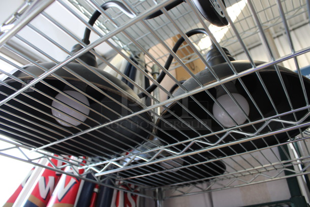 3 Black Metal Light Fixtures. 16x10x10. 3 Times Your Bid! - Image 3 of 3