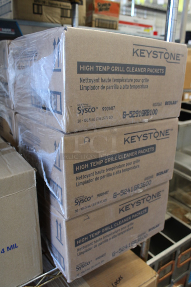 3 BRAND NEW! Boxes of Keystone High Temp Grill Cleaner Packets. 30 Packets In Each Box. 3 Times Your Bid! - Image 3 of 3
