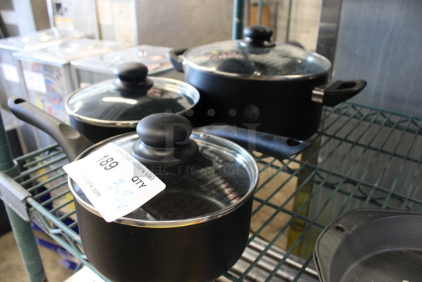 3 Metal Pots; 2 Sauce Pots and 1 Stock Pot w/ 3 Lids. Includes 13.5x6.5x5. 3 Times Your Bid! - Image 4 of 4