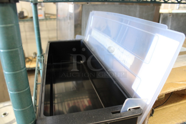 Black and Clear Poly Bar Topping Rail. 19.5x6x4 - Image 2 of 3