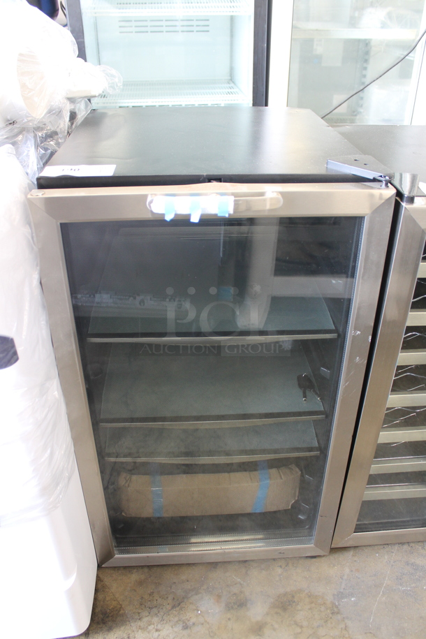 BRAND NEW SCRATCH AND DENT! Danby  DBC039A1BDB 88 Can & 7 Bottle LED Beverage Center Merchandiser. 115 Volts, 1 Phase. Tested and Working! - Image 1 of 4