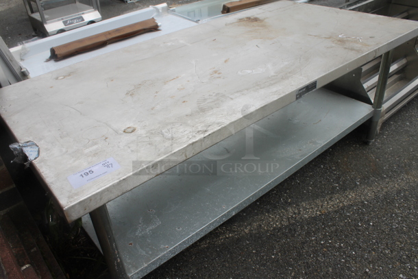 BRAND NEW SCRATCH AND DENT! Stainless Steel Commercial Equipment Stand w/ Metal Under Shelf.  - Image 2 of 4