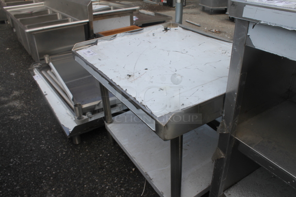 BRAND NEW SCRATCH AND DENT! Stainless Steel Commercial Equipment Stand w/ Under Shelf. - Image 3 of 3