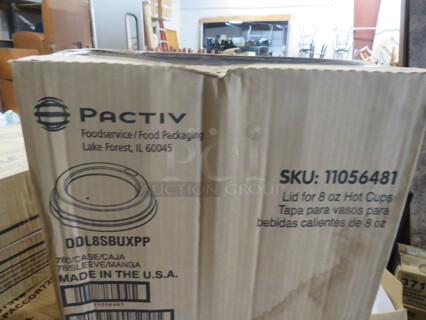 One Case Of Pactiv 8oz Hot Cup Lids.