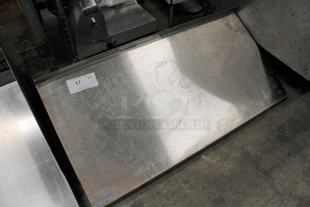 Stainless Steel Commercial Shelf w/ Wall Mount Brackets. 36x18.5x11.5