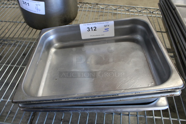 3 Stainless Steel Half Size Drop In Bins. 1/2x2. 3 Times Your Bid! - Image 3 of 3