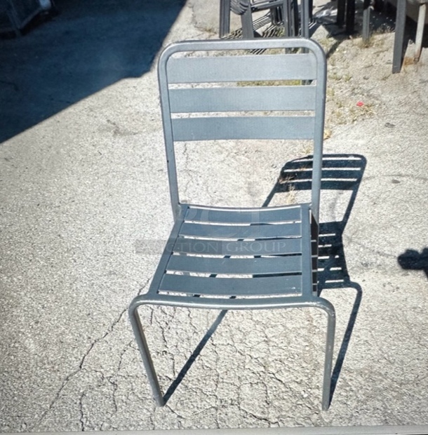 Brown Aluminum Patio Chair. 4XBID