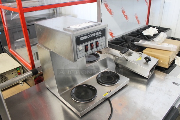 Koffee King Bloomfield Stainless Steel Commercial Countertop 3 Burner Coffee Machine.  - Image 2 of 6