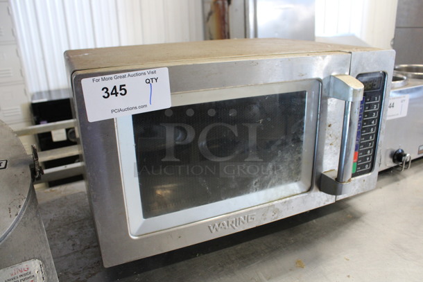 Waring Stainless Steel Commercial Countertop Microwave Oven. 20x17x12 - Image 5 of 5