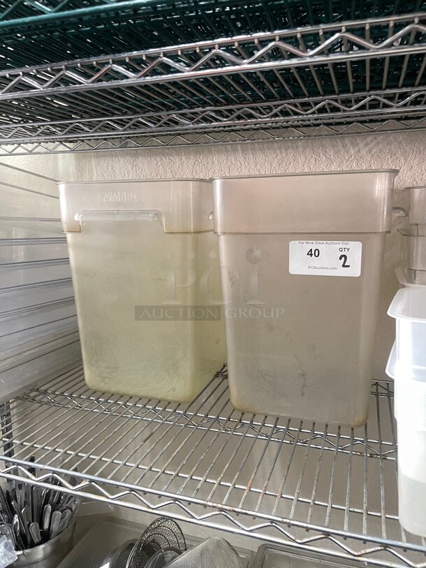  Cambro Large Plastic Storage Containers NSF No Lids