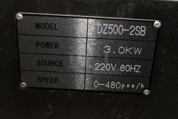 DZ500-2SB Metal Commercial Floor Style Electric Powered Double Chamber Vacuum Sealer Packing Machine on Commercial Casters. 220 Volts.  - Image 5 of 5