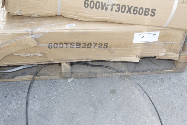 BRAND NEW SCRATCH & DENT! Regency 30" x 72" 16-Gauge Stainless Steel Commercial Work Table with 4" Backsplash and Undershelf - Packaging Damaged - Image 2 of 2