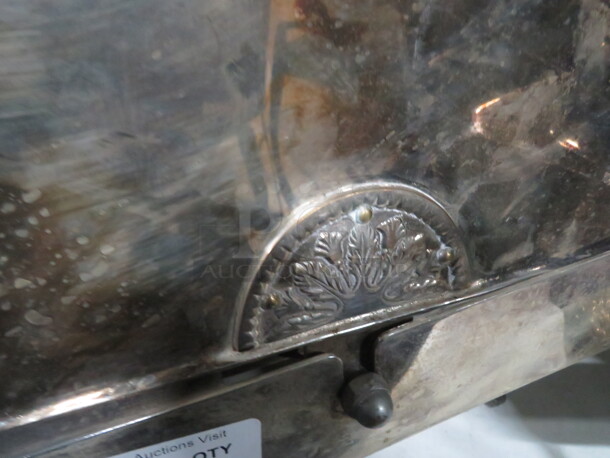 One AWESOME Full Size HEAVY DUTY Silver Plated Roll Top Chafer With Decorative Legs! - Image 3 of 4