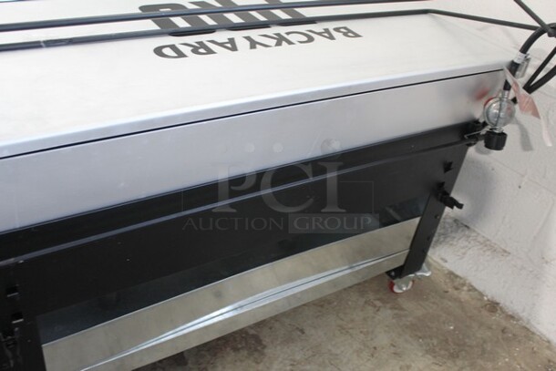 BRAND NEW SCRATCH AND DENT! 2022 Backyard Pro 554BPSB160QT Metal Commercial Propane Gas Powered 160 Quart Cajun Seafood Boiler on Commercial Casters. 135,000 BTU. Tested and Working! - Image 8 of 11