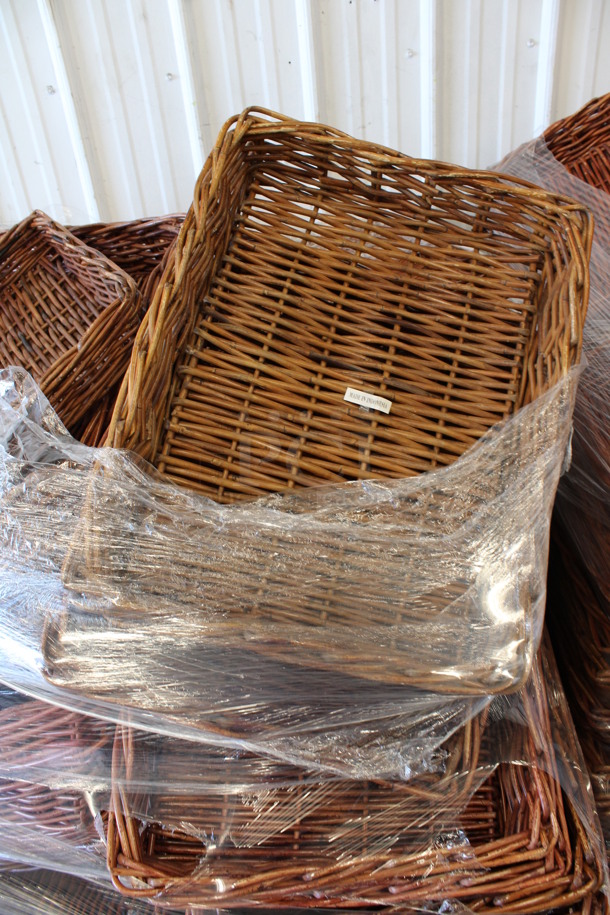 PALLET LOT of 36 Brown Wicker Style Baskets. 18x23x4. 36 Times Your Bid! - Image 3 of 5