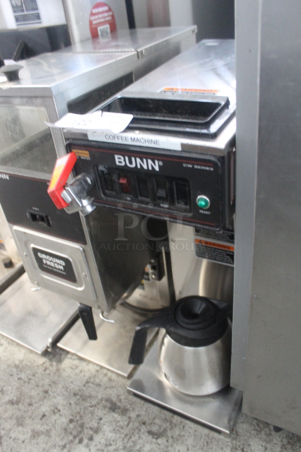 2017 Bunn CWTF15-APS Stainless Steel Commercial Countertop Coffee Machine w/ Hot Water Dispenser and Metal Coffee Pot. 120 Volts, 1 Phase.  - Image 3 of 4