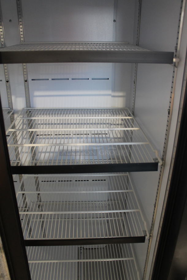 QBD CD38-HC ENERGY STAR Metal Commercial 2 Door Reach In Cooler Merchandiser w/ Poly Coated Racks. 115 Volts, 1 Phase. Tested and Working! - Image 3 of 4