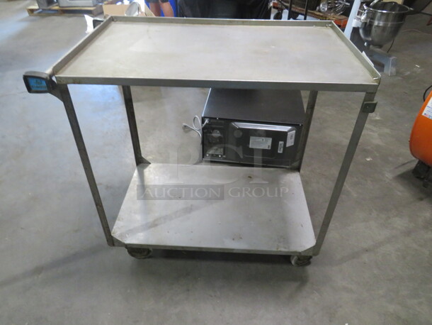 One Lakeside Stainless Steel 2 Shelf Cart On Casters. 39X22.5X37 - Image 1 of 2