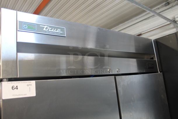 2018 True T-35-HC Stainless Steel Commercial 2 Door Reach In Cooler w/ Poly Coated Racks. 115 Volts, 1 Phase. Tested and Working! - Image 2 of 5
