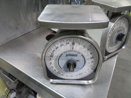One Pelouze 25lb Scale. #YG425R.