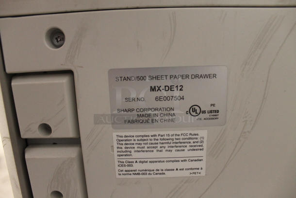 Sharp MX-2616 Commercial Color Copier/Printer With 500 Sheet Paper Drawer And Cabinet.  - Image 8 of 8