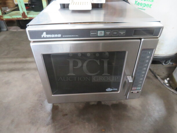 One Amana Commercial Microwave. Model# RC306. 19X24X18 - Image 1 of 3
