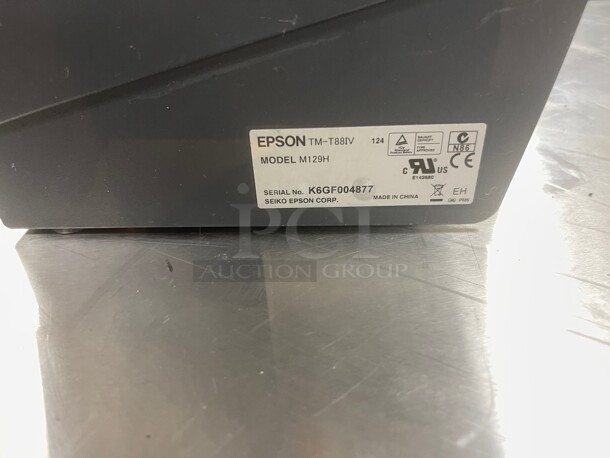 Working! Epson TM-T88IV Powered Ethernet  Receipt Printer (M129H) - Refurbished NSF 115 Volt Tested and Working! - Image 4 of 8