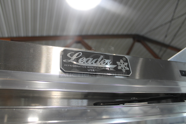 2015 Leader PF30 SC Stainless Steel Commercial Single Door Reach In Cooler Merchandiser w/ Poly Coated Racks. 115 Volts, 1 Phase. Tested and Powers On But Does Not Get Cold - Image 2 of 8