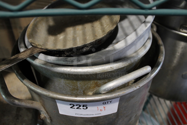 ALL ONE MONEY! Lot of 2 Metal Stock Pots, Skillet and Metal Baking Pan - Image 2 of 2