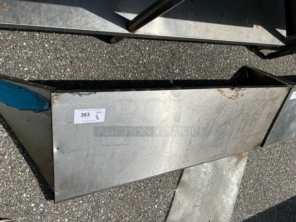 Stainless Steel Shelf w/ Wall Mount Brackets. 48x18x14 - Image 3 of 3