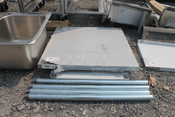 BRAND NEW SCRATCH AND DENT! Regency 600T3030G Commercial Stainless Steel Disassembled Work Table With Undershelf And Galvanized Legs. - Image 1 of 4