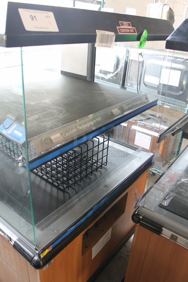 Metal Commercial Floor Style Electric Powered Heated 2 Tier Merchandiser on Commercial Casters. - Image 3 of 7