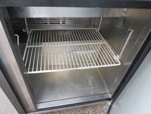 One Turbo Air 2 Door Refrigerated Prep Table With 2 Racks, And Cutting Board, On Casters. 115 Volt. Model#M3. 48X31X43 - Image 2 of 2