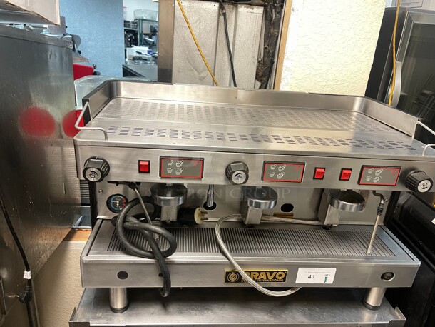 Bravo CMA WEGA Bravo Systems (Wega Italy)  EVD-3 3 Group Commercial Expresso Machine Made In Italy NSF 230 Volt  - Image 3 of 8