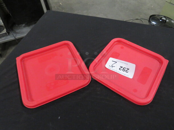 Red 6-8 Quart Food Storage Lids. 2XBID
