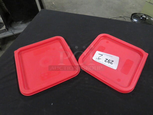 Red 6-8 Quart Food Storage Lids. 2XBID - Image 1 of 1