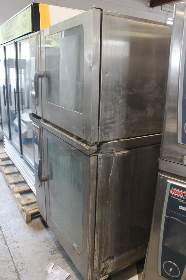 2 Rational SCC WE 62 / SCC WE 102 Self Cooking Center Commercial Stainless Steel Combi Oven With Steel Pan Racks on Commercial Casters. 480V, 3 Phase. 2 Times Your Bid!  - Image 3 of 8