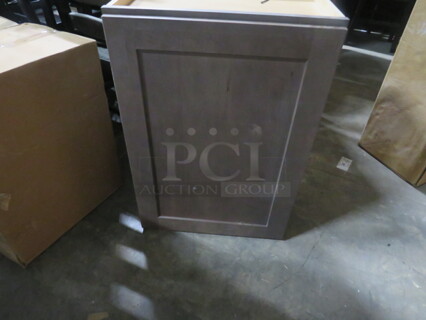 One NEW Echelon 1 Door Cabinet In A Storm Finish. #W2130L. 21X30X12