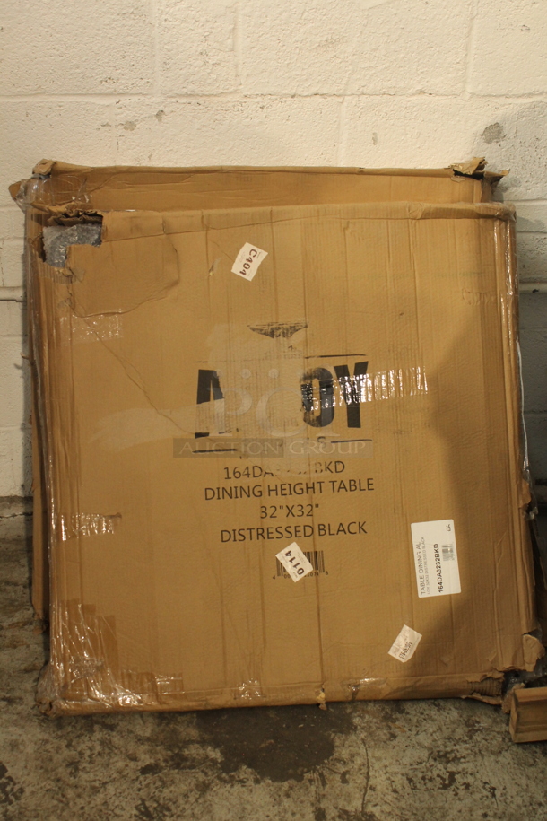 2 BRAND NEW SCRATCH AND DENT! Ahoy 164DABR32BKD Black Dining Height Table. 2 Times Your Bid! - Image 2 of 4
