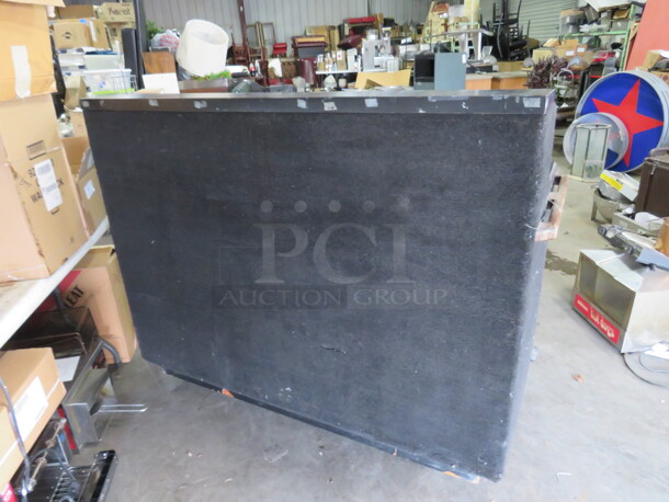One Portable Bar With Ice Well, Under Shelf On Casters. 64X29X49. Ice Well 12X19X9.5. - Image 1 of 5