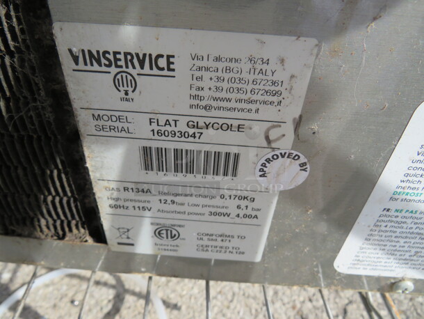One Vinservice Flat Glycol System With Metro Shelf, carbonator and Pump, Tank And Regulator. 115 Volt.   - Image 3 of 5
