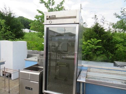 One True 1 Door Refrigerator With 3 Racks, On Casters. Model# T23G. 115 Volt. 27X31X83.